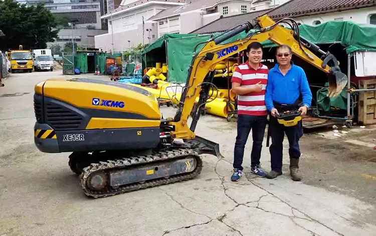 XCMG new 1.5 ton mini remote control excavator machine XE15R made in China